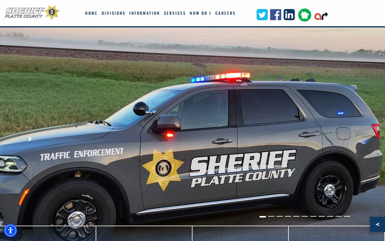 Platte County Sheriff operational site for jail and criminal records